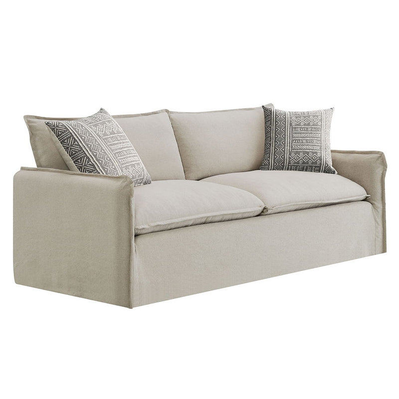 Upendo - Sofa With 2 Pillows - Beige Linen - R&R Furniture Gallery (Fountain Valley, CA)