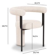 Synn - Performance Boucle Dining Chair - Cream - R&R Furniture Gallery (Fountain Valley, CA)