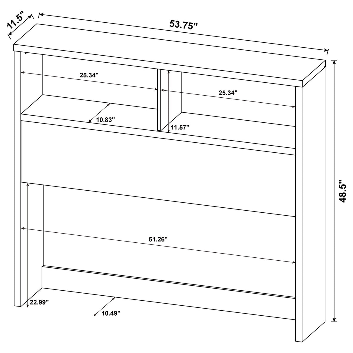 Geary - 3 Piece Bedroom Set With Bookcase Headboard