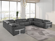 1126 - 12-Piece U-Shaped Sectional Sofa In With 4 Power Recliners & Power Headrests - R&R Furniture Gallery (Fountain Valley, CA)