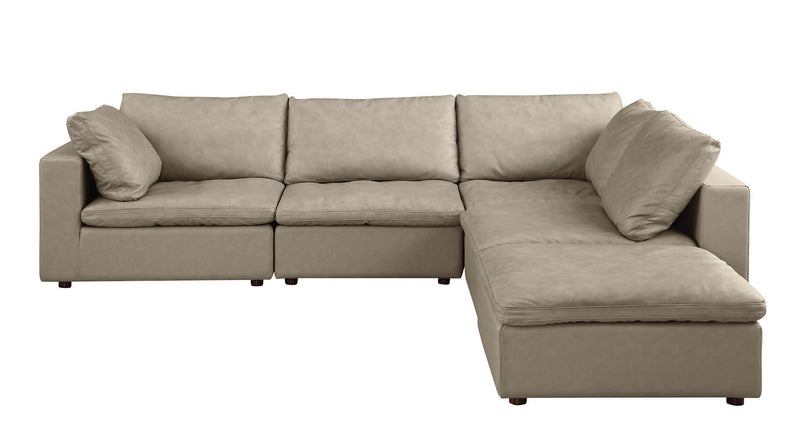 1100 - 5-Piece 4-Seat Sectional (Top-Grain Italian Leather)