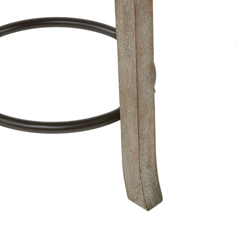 Swivel Counter Stool - Cream / Reclaimed Gray - R&R Furniture Gallery (Fountain Valley, CA)