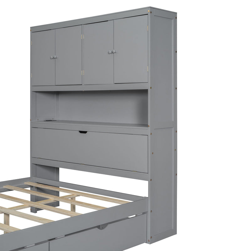 Platform Bed With USB, Storage Headboard & Drawers - R&R Furniture Gallery (Fountain Valley, CA)
