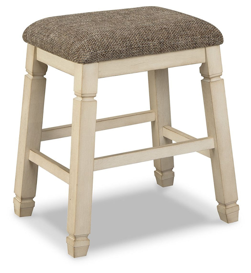 Bolanburg - Upholstered Stool (Set of 2) - Beige - R&R Furniture Gallery (Fountain Valley, CA)