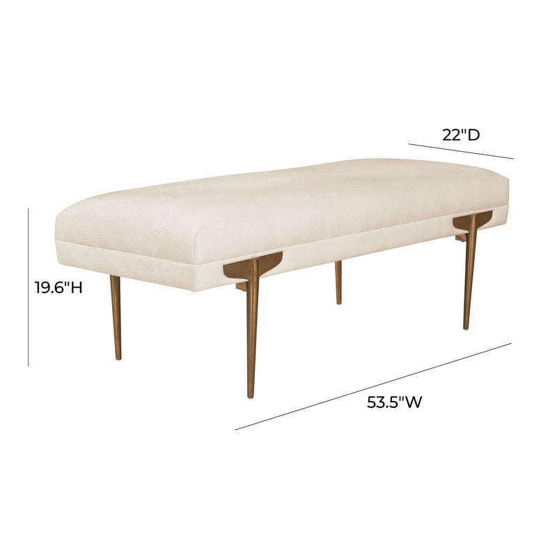 Brno - Waived Velvet Bench - R&R Furniture Gallery (Fountain Valley, CA)