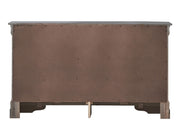 Glory Furniture Verona dresser with multiple drawers, light wood finish, and sleek modern design for bedroom storage.