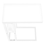 Accent Table, C - Shaped, Marble Look Contemporary & Modern Convenient Design - R&R Furniture Gallery (Fountain Valley, CA)