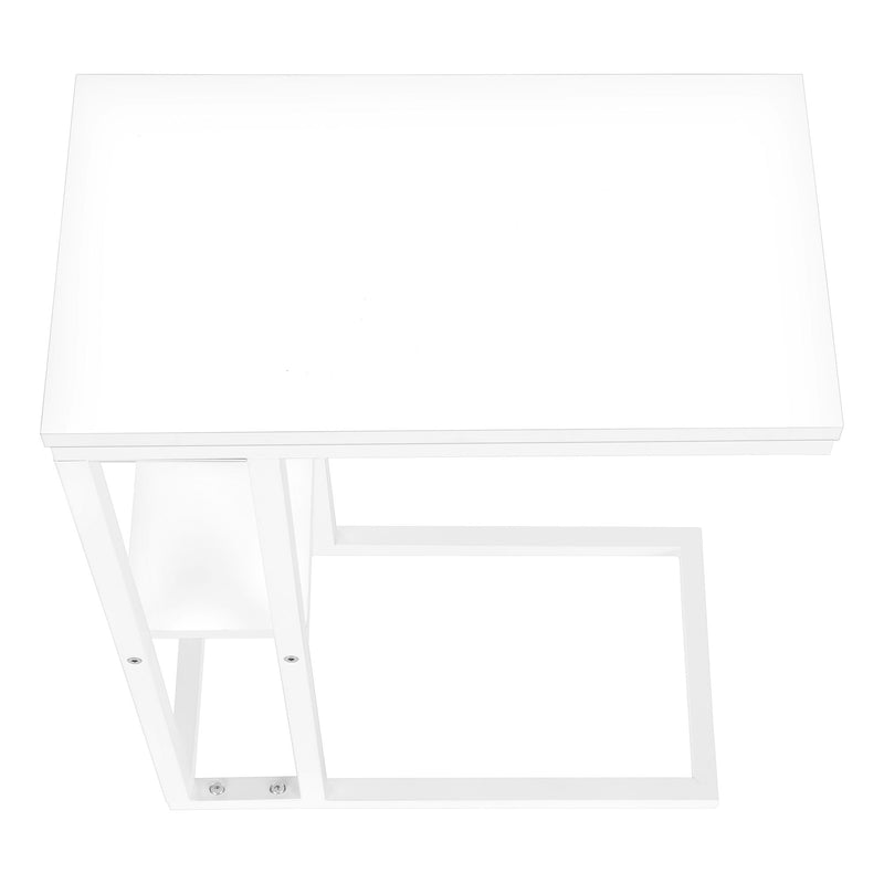 Accent Table, C - Shaped, Marble Look Contemporary & Modern Convenient Design - R&R Furniture Gallery (Fountain Valley, CA)