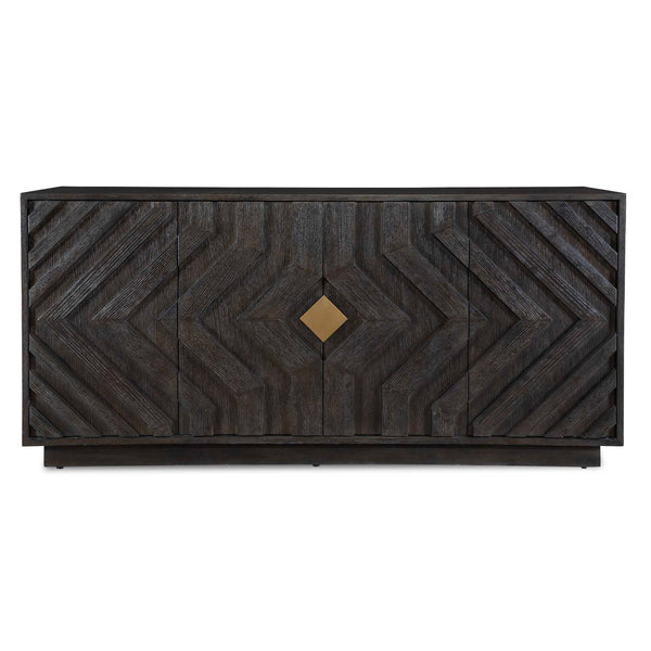 Faulkner - 4 Door Cabinet - Black