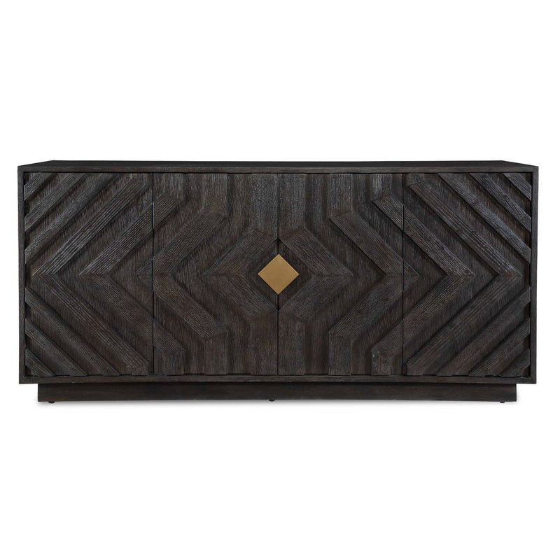 Faulkner - 4 Door Cabinet - Black