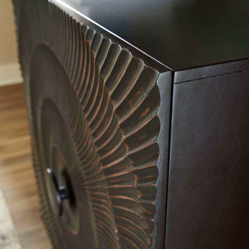 Fosterman - Accent Cabinet - Distressed Black - R&R Furniture Gallery (Fountain Valley, CA)