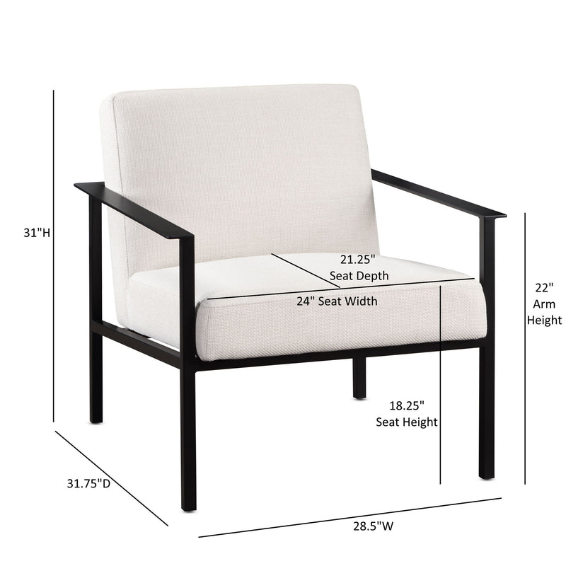 Millie - Stationary Accent Chair - Off White - R&R Furniture Gallery (Fountain Valley, CA)