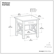 Handcrafted Kitchener console table by Simpli-Home with a sleek wooden surface and sturdy legs, ideal for entryways or living rooms.