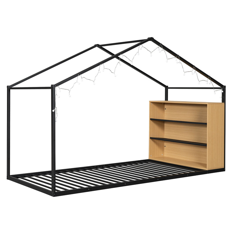 Bed House Frame With Shelves And Lights - R&R Furniture Gallery (Fountain Valley, CA)