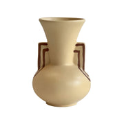 Earthenware - Line Art Trumpeter Vase - Beige - R&R Furniture Gallery (Fountain Valley, CA)