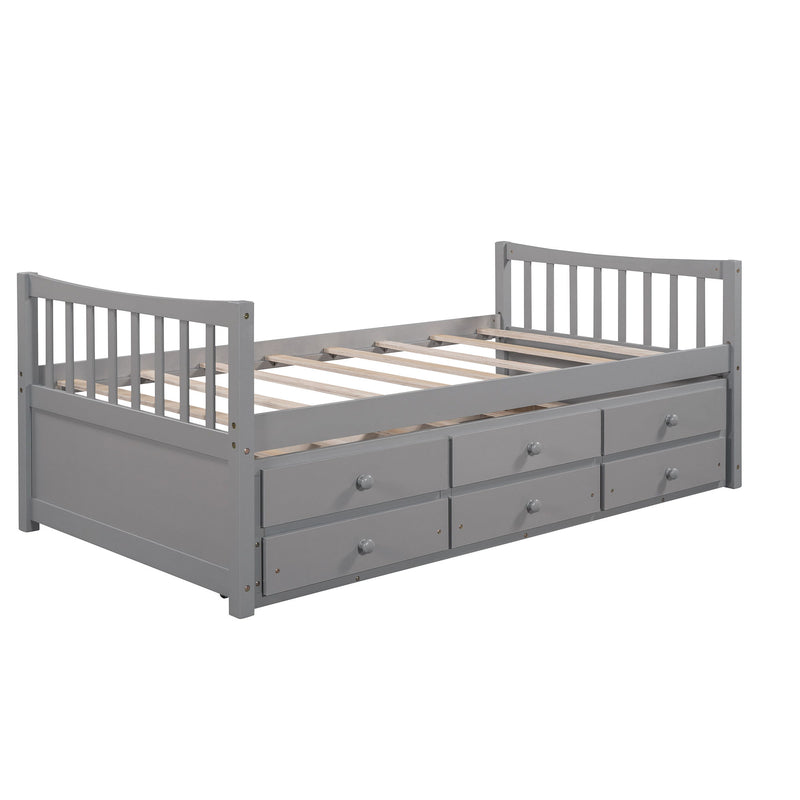 Twin Size Daybed With Trundle And Drawers - R&R Furniture Gallery (Fountain Valley, CA)