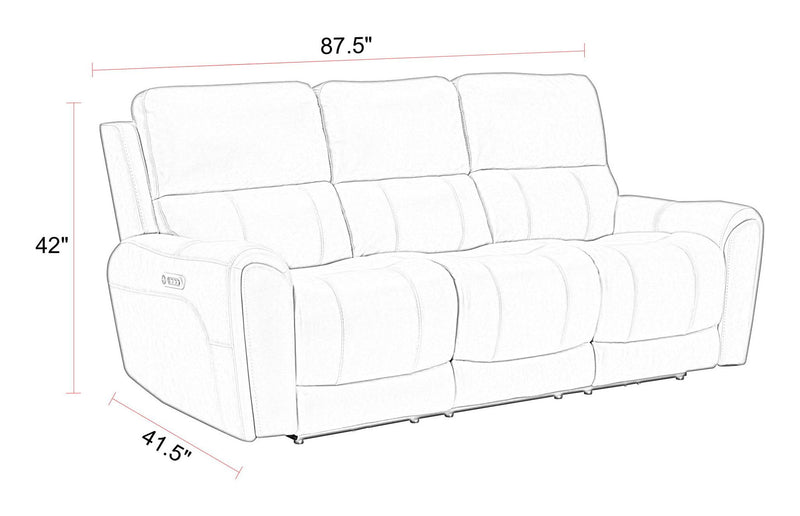Hancock - Zero Gravity Power Reclining Sofa Set - R&R Furniture Gallery (Fountain Valley, CA)