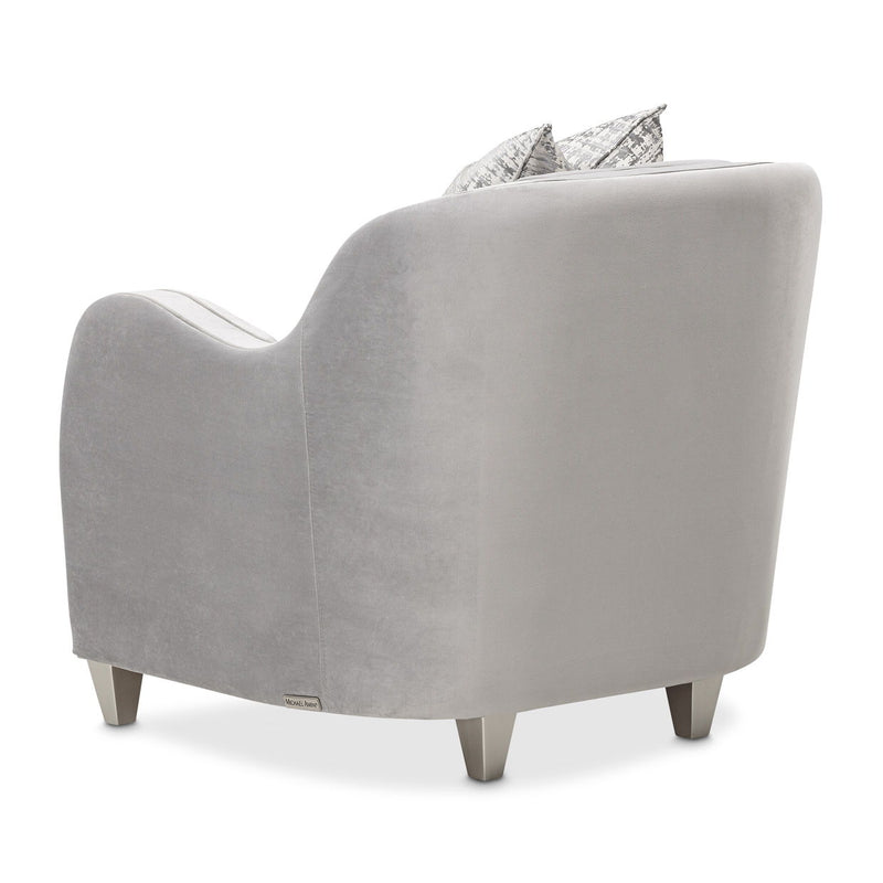 Roxbury Park - Velvet Matching Chair - Steel / Slate - R&R Furniture Gallery (Fountain Valley, CA)