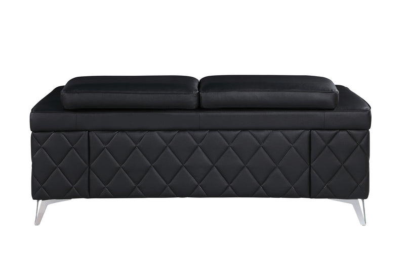 1140 - Top Grain Italian Leather Loveseat - R&R Furniture Gallery (Fountain Valley, CA)