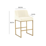 Lisa - Velvet Counter Stool - R&R Furniture Gallery (Fountain Valley, CA)