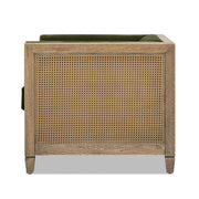 Georgia - Cane Tuxedo Armchair - Olive Green - R&R Furniture Gallery (Fountain Valley, CA)
