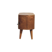 Modern Mini Rounded Entertainment Unit - Oak - R&R Furniture Gallery (Fountain Valley, CA)