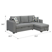 Pensole - Reversible Pop - Up Sleeper Sectional - R&R Furniture Gallery (Fountain Valley, CA)