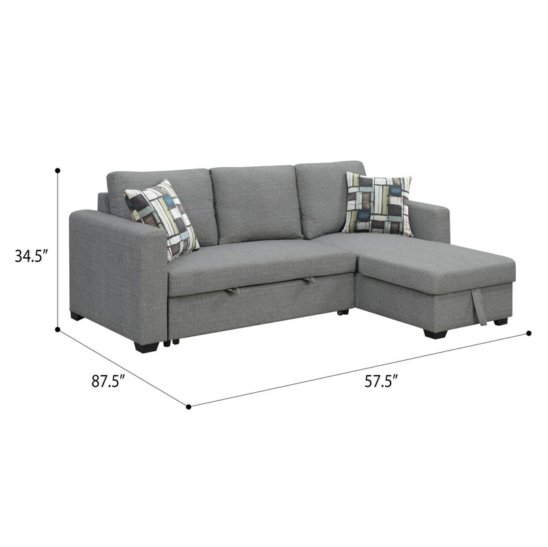 Pensole - Reversible Pop - Up Sleeper Sectional - R&R Furniture Gallery (Fountain Valley, CA)
