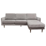 Kelsey Reversible Chaise Sectional in Grey Fabric by Diamond Sofa