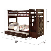 Allentown - Bunk Bed w/Storage Ladder & Trundle - R&R Furniture Gallery (Fountain Valley, CA)