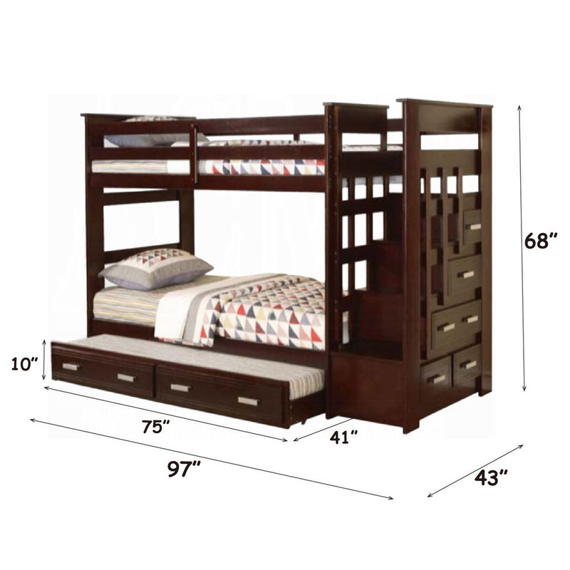 Allentown - Bunk Bed w/Storage Ladder & Trundle - R&R Furniture Gallery (Fountain Valley, CA)