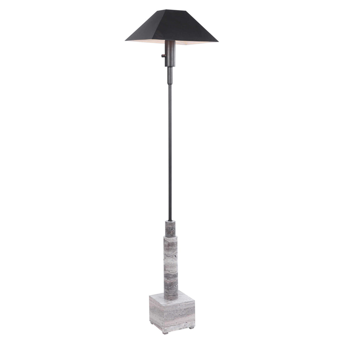 Telescope - Buffet Lamp - Gray Travertine/Bronze