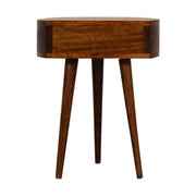 Semi Circle Nightstand - Chestnut - R&R Furniture Gallery (Fountain Valley, CA)