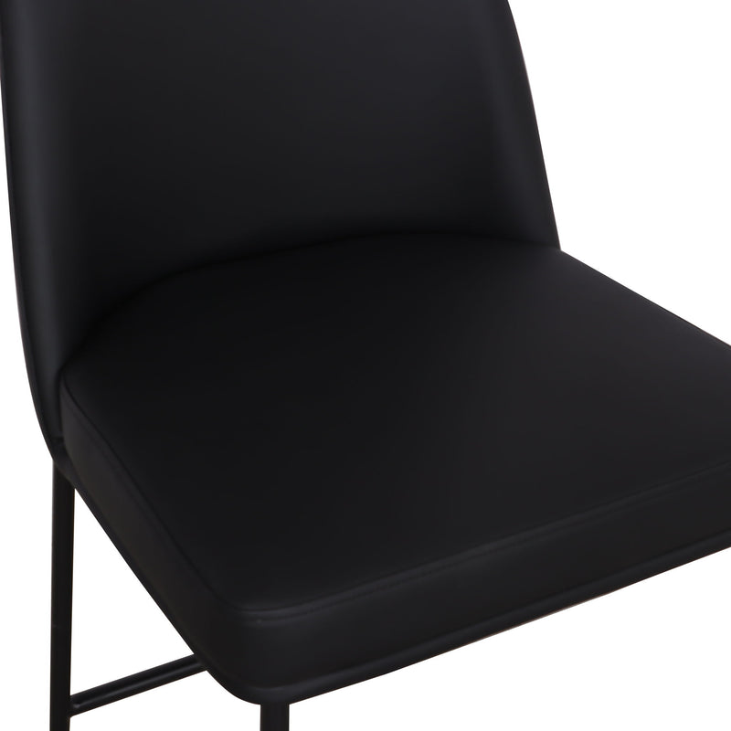 Pair of TOV Furniture Sydney counter stools in a modern design, featuring wooden legs and upholstered seats.