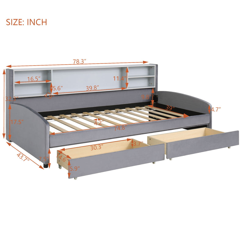 Luxurious Upholstered Platform Bed With Storage Drawers - R&R Furniture Gallery (Fountain Valley, CA)