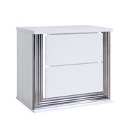 Moon - Smooth Nightstand With LED - White - R&R Furniture Gallery (Fountain Valley, CA)