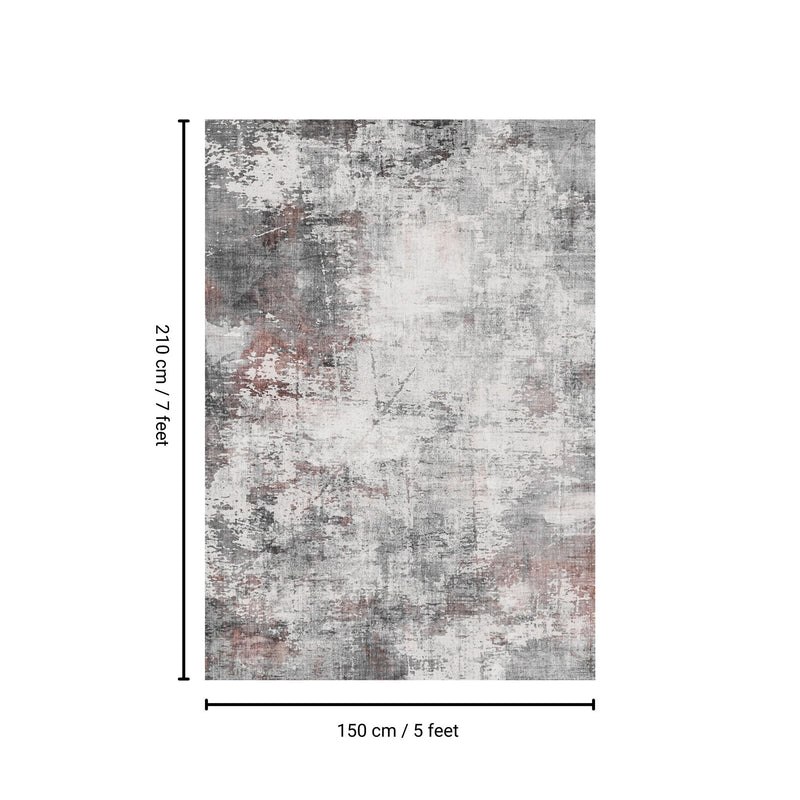 Toucan - 5' X 7' Washable Non - Slip Area Rug - Ivory / Dark Gray - R&R Furniture Gallery (Fountain Valley, CA)