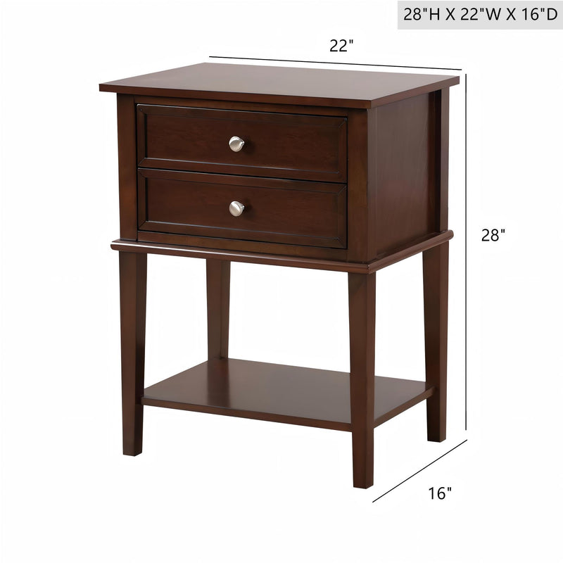 Newton - Nightstand - Cappuccino - R&R Furniture Gallery (Fountain Valley, CA)