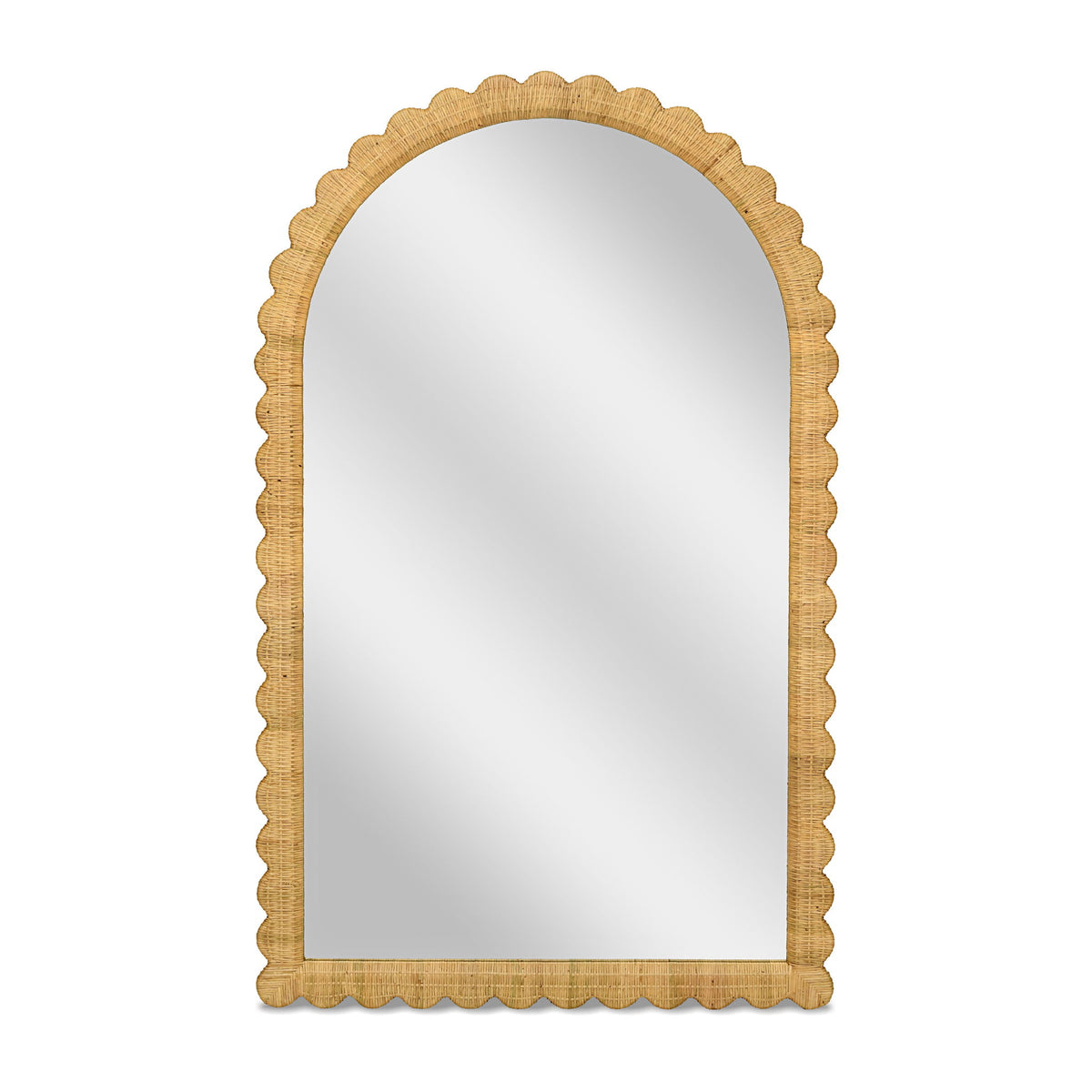 Bama - Rattan Arched Wall Mirror - Natural - R&R Furniture Gallery (Fountain Valley, CA)