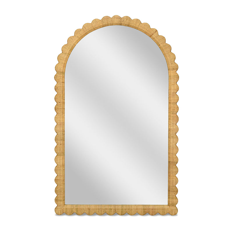 Bama - Rattan Arched Wall Mirror - Natural - R&R Furniture Gallery (Fountain Valley, CA)