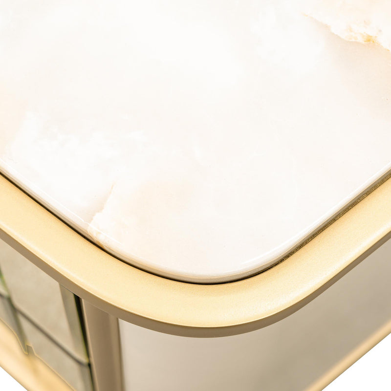 Scotts Square - Nightstand - Light Champagne - R&R Furniture Gallery (Fountain Valley, CA)