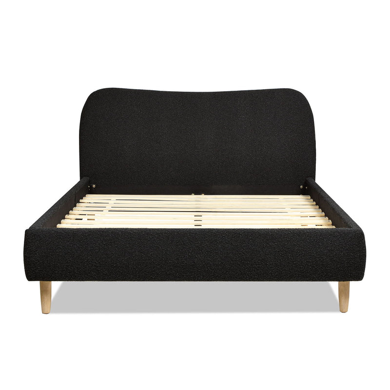 Roman - Curved Headboard Upholstered Platform Bed - R&R Furniture Gallery (Fountain Valley, CA)