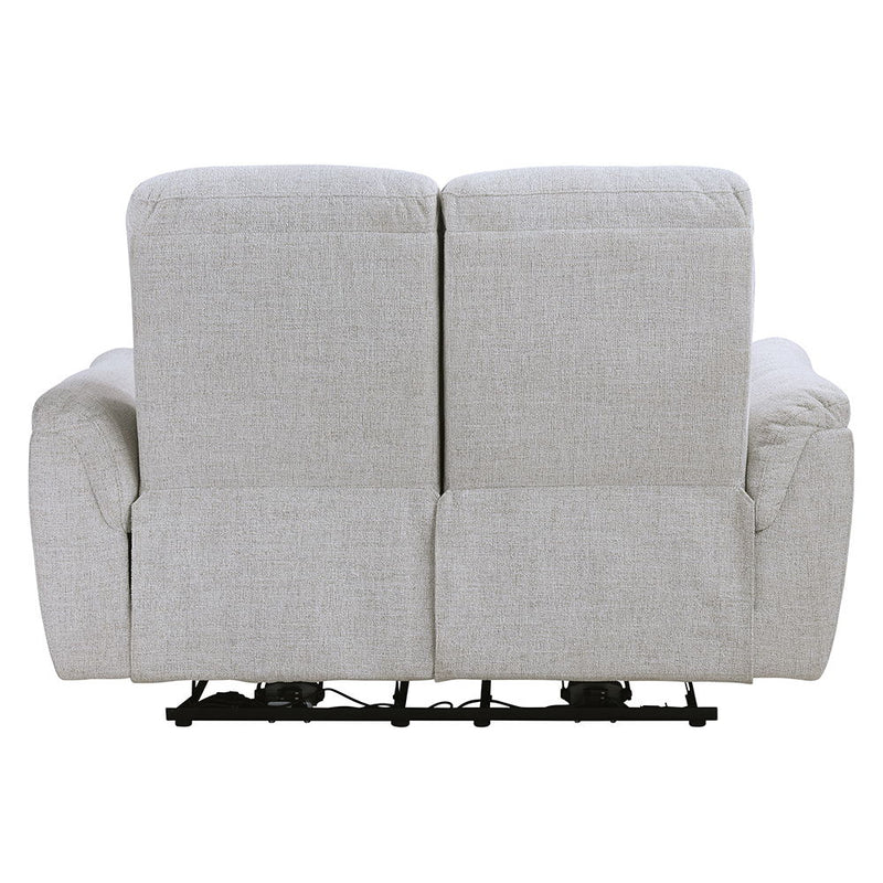 Eastre - Power Motion Loveseat With USB Port - Beige Chenille - R&R Furniture Gallery (Fountain Valley, CA)