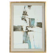 Gold abstract canvas art titled Crosswalk by Uttermost featuring bold, modern design on a textured canvas.