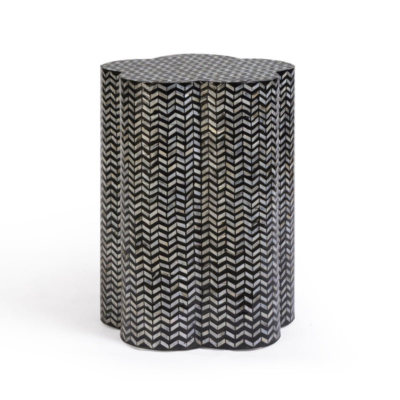 Mother of Pearl Shell Side Table - Truffle - R&R Furniture Gallery (Fountain Valley, CA)