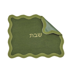 Organic Cotton / Linen Wavy Challah Cover