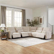 Modesto - Modular Power Reclining Sectional With Power Adjustable Headrests - R&R Furniture Gallery (Fountain Valley, CA)