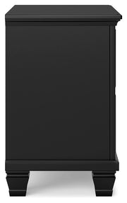 Lanolee - Two Drawer Nightstand - Black - R&R Furniture Gallery (Fountain Valley, CA)