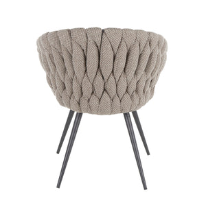 Matisse - Braided Contemporary Chair - Gray
