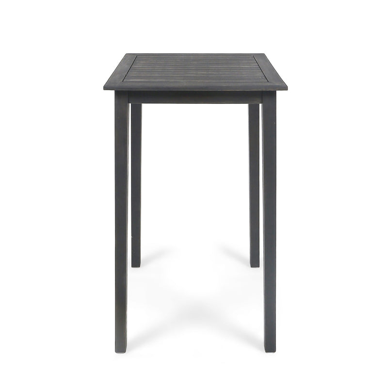 Outdoor Minimalist Acacia Wood Square Bar Table - R&R Furniture Gallery (Fountain Valley, CA)